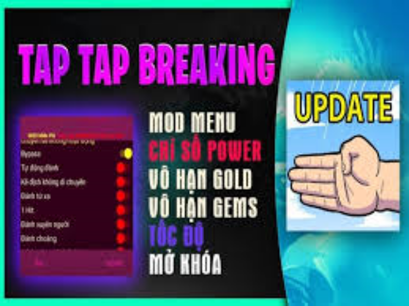 Tải Hack Tap Tap Breaking Funnymod (Mod Menu, Vô hạn tiền, Kim Cương) V1.77 hững tính năng nổi bật trong Hack Tap Tap Breaking Funnymod có