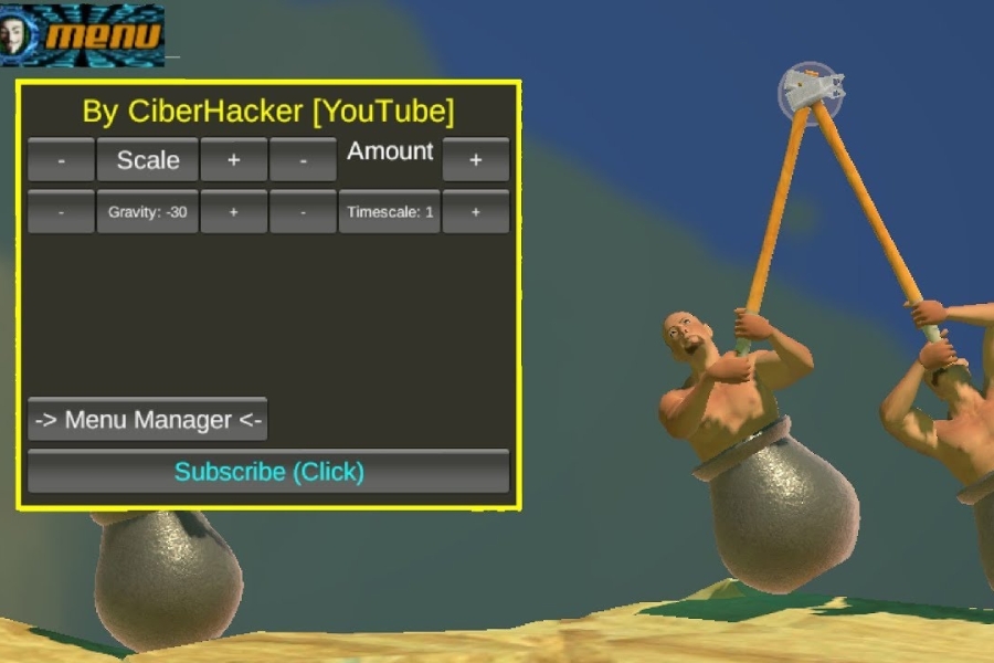 Tải Getting Over It APK v1.9.13 ( MOD Menu, Búa Khổng Lồ, Súng) Tính năng Mod menu của phiên bản Getting Over It Mod APK