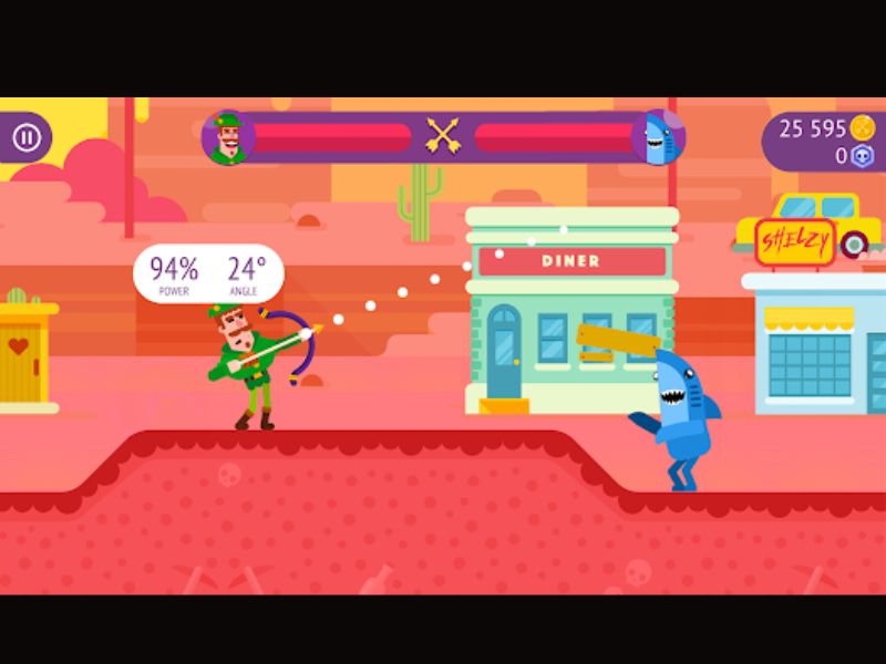 Tải Hack Bowmasters Mod APK (Full Nhân Vật, Tiền) v11.2.2 Lối chơi đơn giản, hấp dẫn Hack Bowmasters