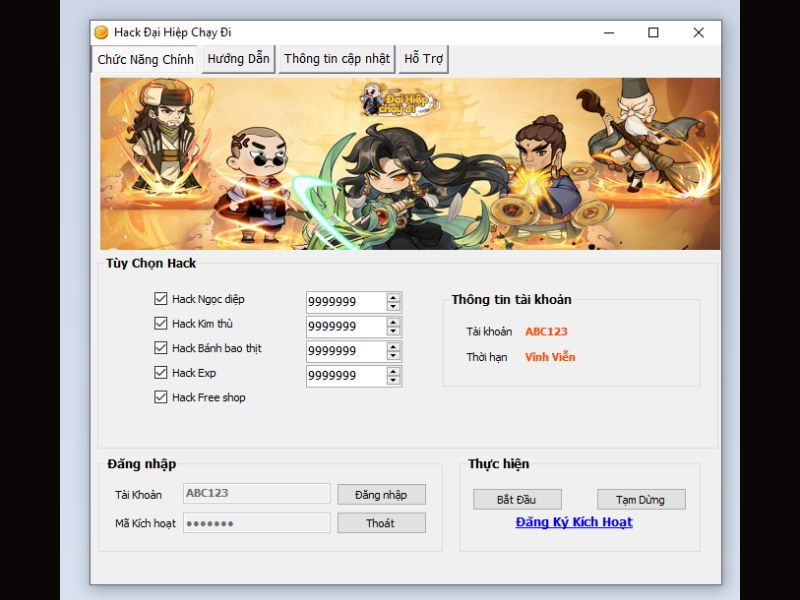 Tải Hack Đại Hiệp Chạy Đi APK (MOD Menu, Tiền, Kim Cương, Kinh Nghiệm) v1.123 Hack Đại Hiệp Chạy Đi