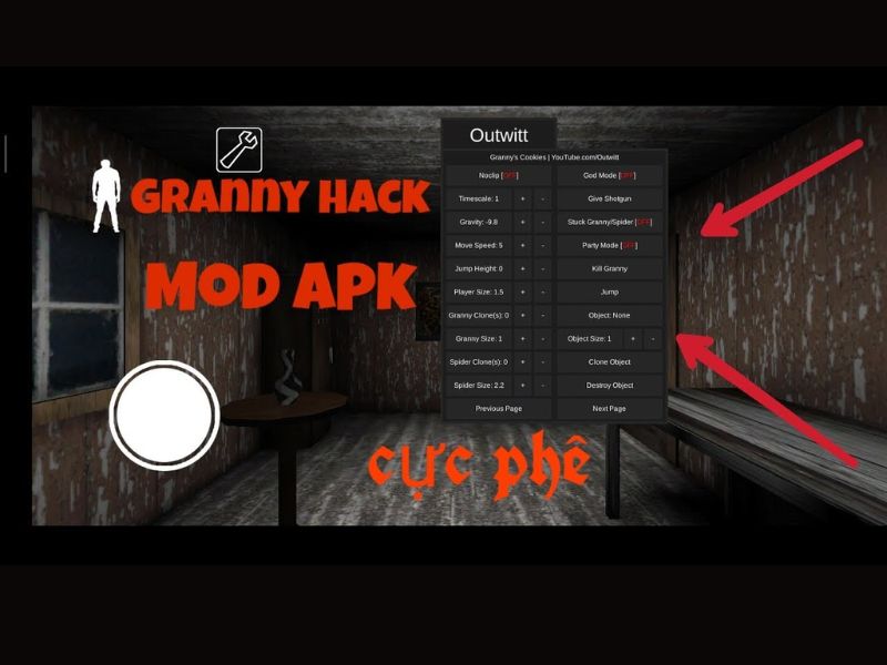 Tải Hack Bà Ngoại Granny APK (Mod Menu, Bất Tử, Phong Ấn Granny) v1.8.11 Mod Menu Trong Bà Ngoại Granny Hack