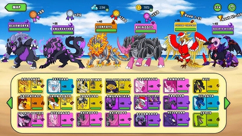 Tải Hack Dynamons World APK (Mod Vô hạn tiền, Max level, Đĩa, Bất tử) v1.12.83 Dynamons World Hack