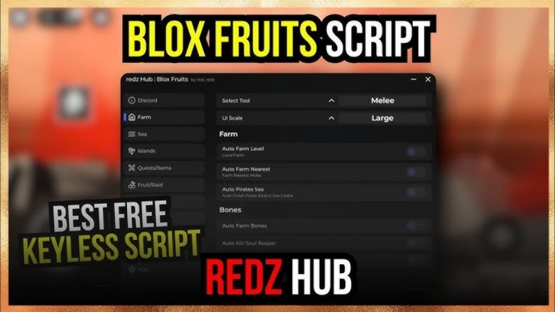 Full Script Redz Hub Update 27 (Auto Farm, Sea Event) Mới Nhất 2025 Các tính năng hấp dẫn của Redz Hub Script