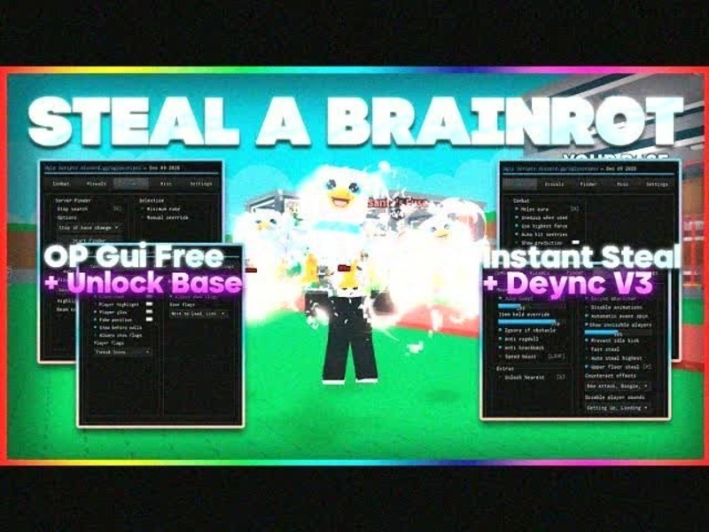 Tải Hack Steal A Brainrot + Script (Quick Teleport, Auto Loot) Mẹo Chơi Hack Steal A Brainrot Hiệu Quả