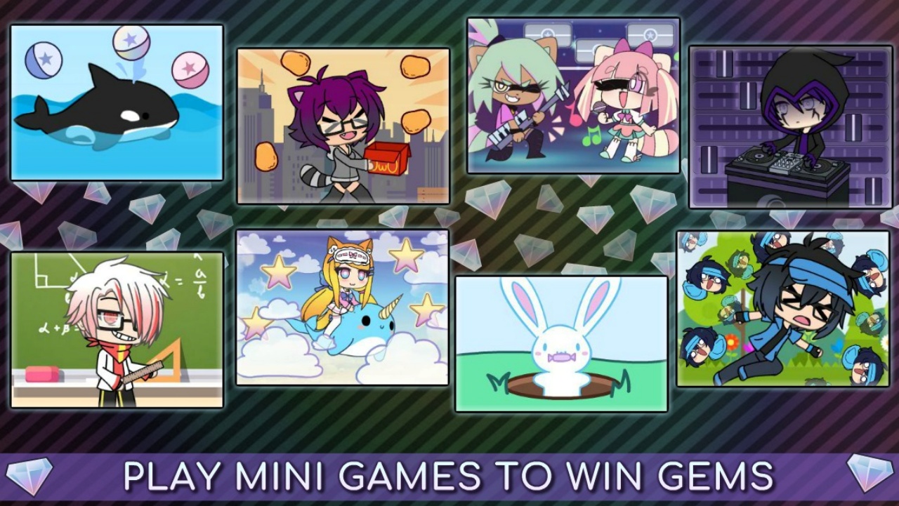 Tải Gacha Life Mod APK (Vô Hạn Tiền, Đá Quý, Mở Khóa Tất Cả) v1.1.14 Các Trò Chơi Nhỏ Hấp Dẫn Và Hài Hước