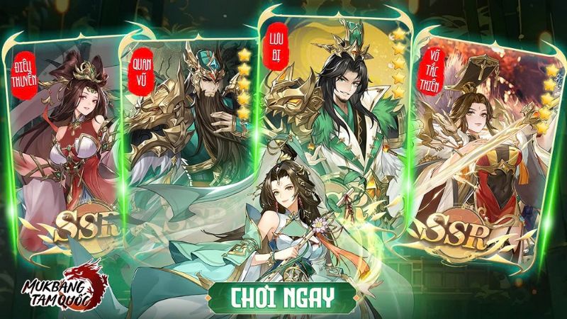 Tải Mukbang Tam Quốc APK v1.0.15 Mới Nhất Cho Mobile Hệ thống tướng với skill siêu xịn trong Mukbang Tam Quốc