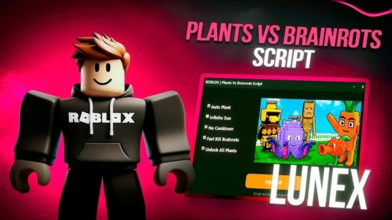 Tải Hack Plants Vs Brainrots Script (Auto Farm, Sell, Teleport, No Key) APK Các Tính Năng Mạnh Mẽ Của Hack Plants Vs Brainrots Script