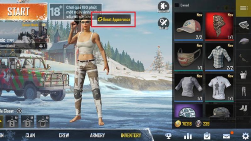 Tải Hack Pubg Mobile VN (Mod Tự Ngắm, Chạy Nhanh, Xuyên Tường, Bỏ Cỏ) v4.4.0 Tạo hình & Trang phục trong Hack Pubg Mobile VN