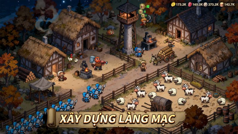 Tải Thời Đại Anh Hùng Mod APK (Vô Hạn Vàng, Kim Cương) v1.96.10 Xây dựng làng mạc trong Thời Đại Anh Hùng Mod APK
