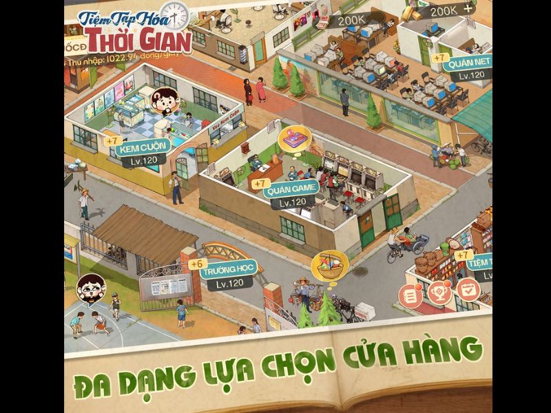 Tải Tiệm Tạp Hóa Thời Gian Mod APK (Vô Hạn Tiền) v3.1.1 Bước lên huyện - Mở rộng thế giới trong Tiệm Tạp Hóa Thời Gian