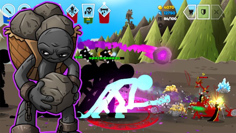 Tải Hack Stick War Saga (Menu, Vô Hạn Tiền, Kim Cương 9999999) v2026.5.2752 Lối chơi chiến thuật thời gian thực đầy cuốn hút trong Hack Stick War Saga