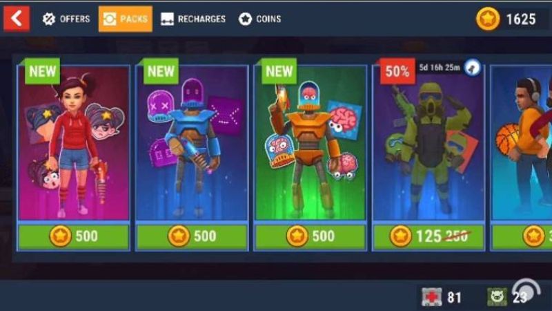 Tải Hide Online Hack (Mod Menu, Vô Hạn Tiền) v4.9.50 Hệ thống nhân vật trong Hide Online Hack
