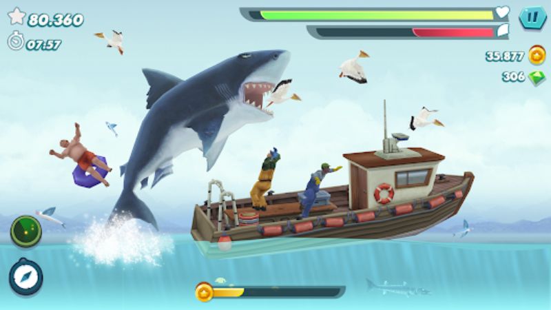 Tải Hack Hungry Shark (Full Tiền, Kim Cương) v14.1.0 Đồ họa sinh động, âm thanh sống động trong Hack Hungry Shark
