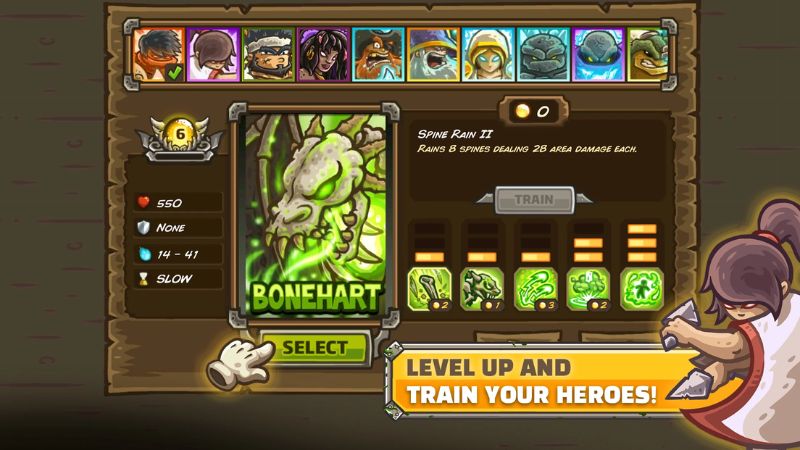Tải Kingdom Rush Frontiers APK v1.8.10 Mới Nhất Cho Mobile Đào tạo anh hùng huyền thoại trong Kingdom Rush Frontiers APK