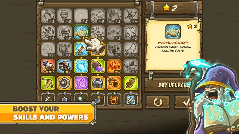 Tải Kingdom Rush Frontiers APK v1.8.10 Mới Nhất Cho Mobile Hệ thống kỹ năng phong phú trong Kingdom Rush Frontiers APK
