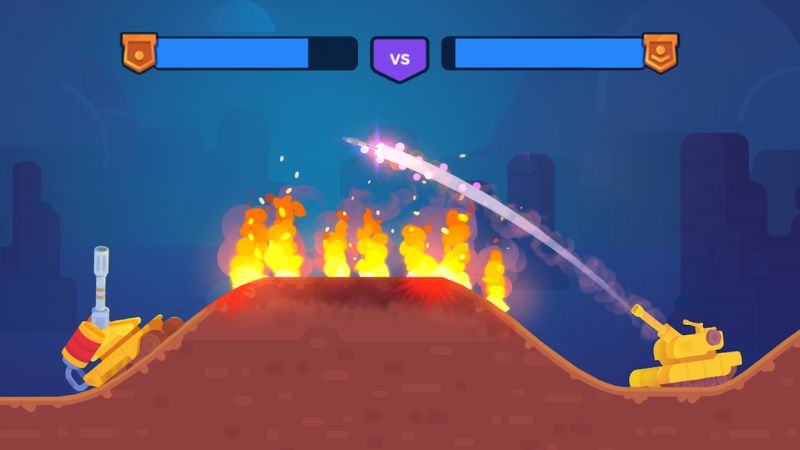 Tải Tank Stars Mod Apk (Menu, Full Tiền, Kim Cương) v2.19.200 Đồ họa 2D bắt mắt, tối ưu cho nhiều thiết bị trong Tank Stars Game Quân Sự Vui Vẻ