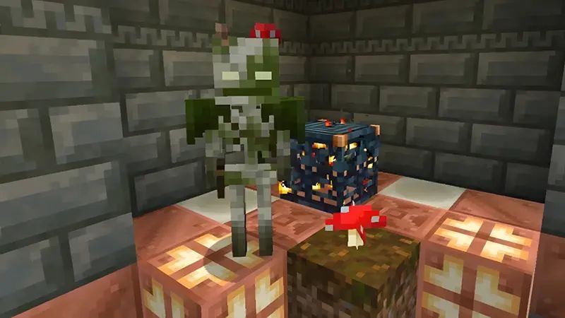 Tải Minecraft PE 1.21.10 Tiếng Việt Miễn Phí Cho Android Mob Bogged – Biến Thể Bộ Xương Với Hiệu Ứng Nguy Hiểm Trong Minecraft PE 1.21.10 Tiếng Việt
